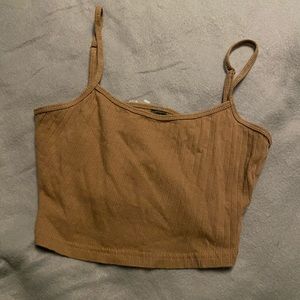BROWN CROP TANK